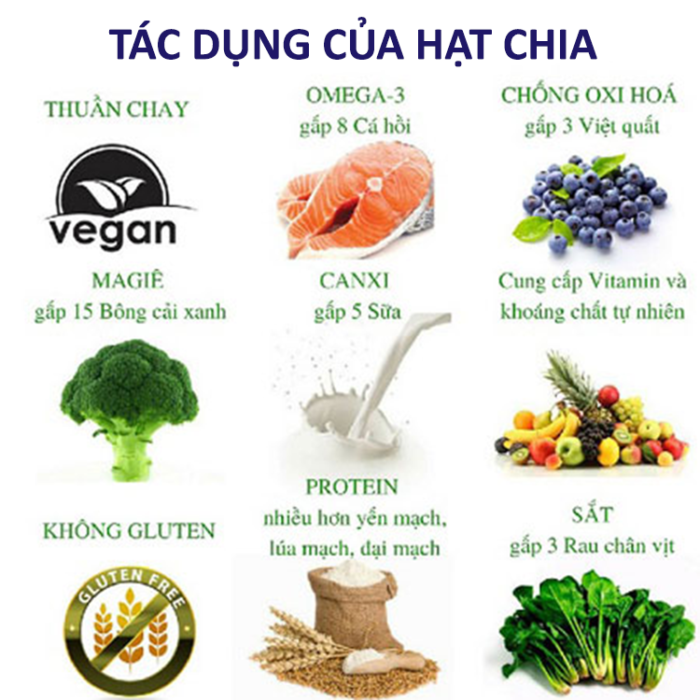 những tác dụng nổi bật của hạt chia