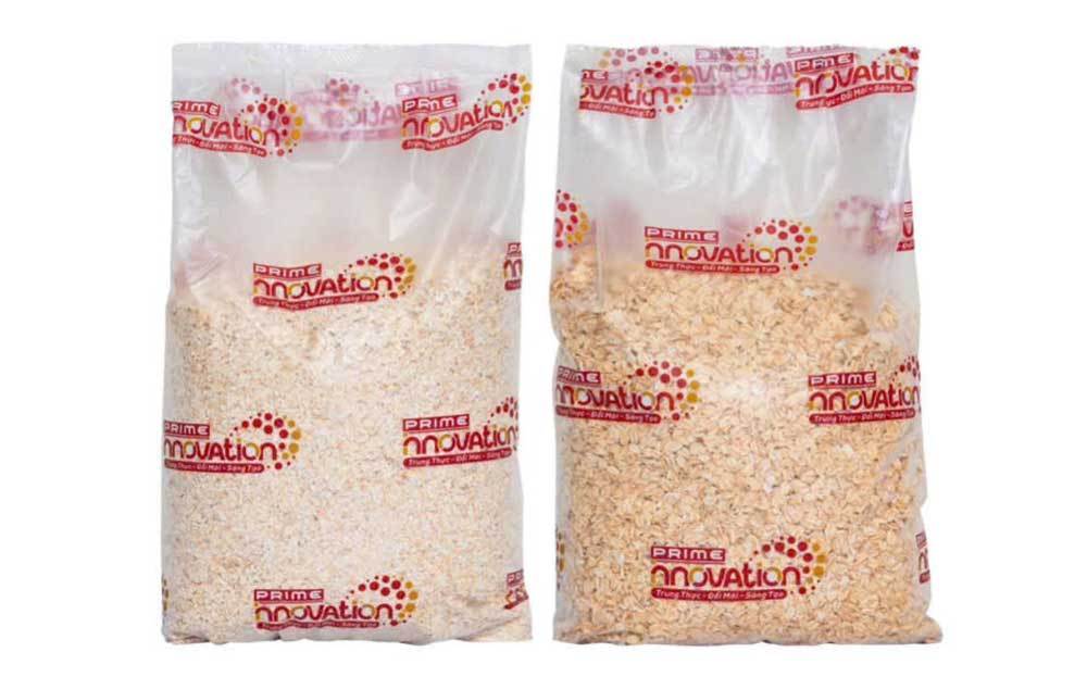 yến mạch nguyên chất được đóng gói có thương hiệu