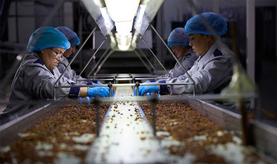 xưởng chế biến nho khô