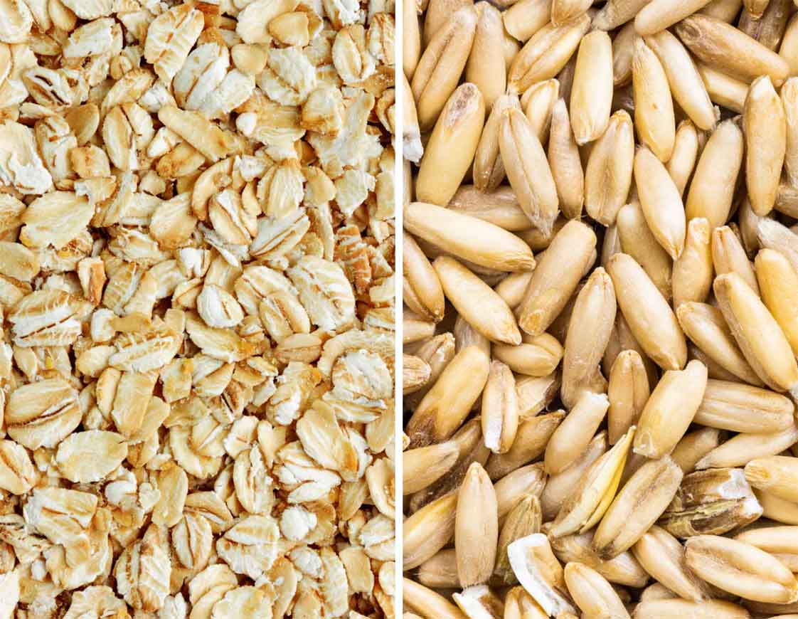 yến mạch nguyên hạt vs yến mạch cán dẹt