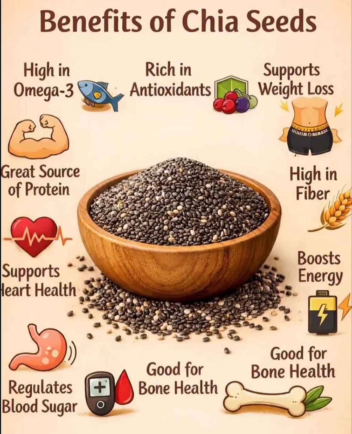 lợi ích từ hạt chia, những tác dụng tốt cho cơ thể